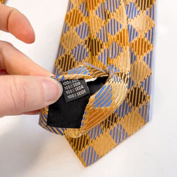 Fratelli Moda Patterned 100% Silk Neck Tie - Picture 2 of 5